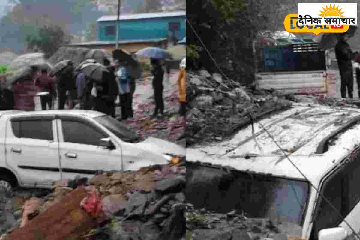 थराली में 3 घंटे की मूसलाधार बारिश से हाहाकार, मलबे में दबीं कार