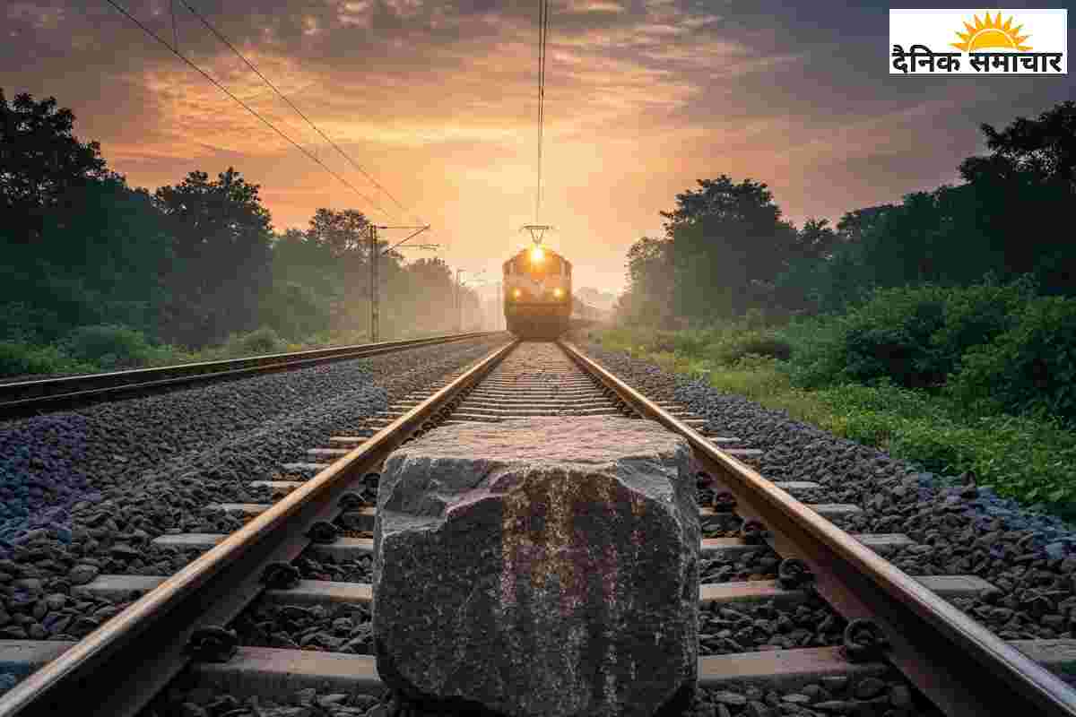 ट्रेन गुजरने वाली थी, तभी ट्रैक पर गिरे पत्थर, रेलवे के सूझबूझ से टला हादसा