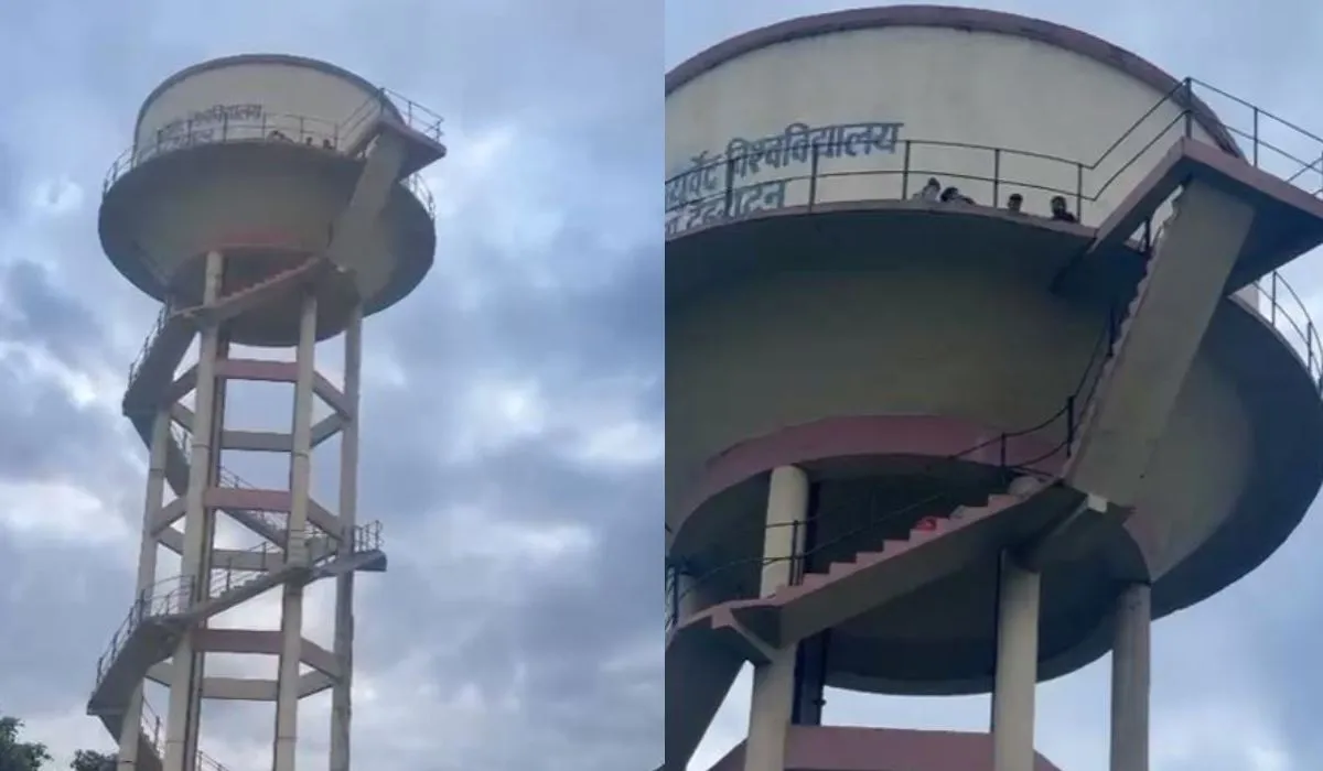 आयुर्वेद विश्वविद्यालय के छात्रों ने फिर शुरू किया प्रदर्शन, टंकी पर चढ़े स्टूडेंट्स, ये हैं मांगें