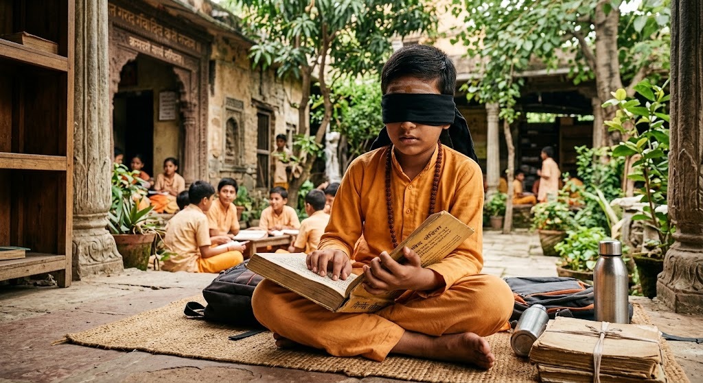गजबः आंखों पर काली पट्टी बांध फर्राटे से पढ़ रहे बच्चे, स्कूलों में अनोखा प्रयोग