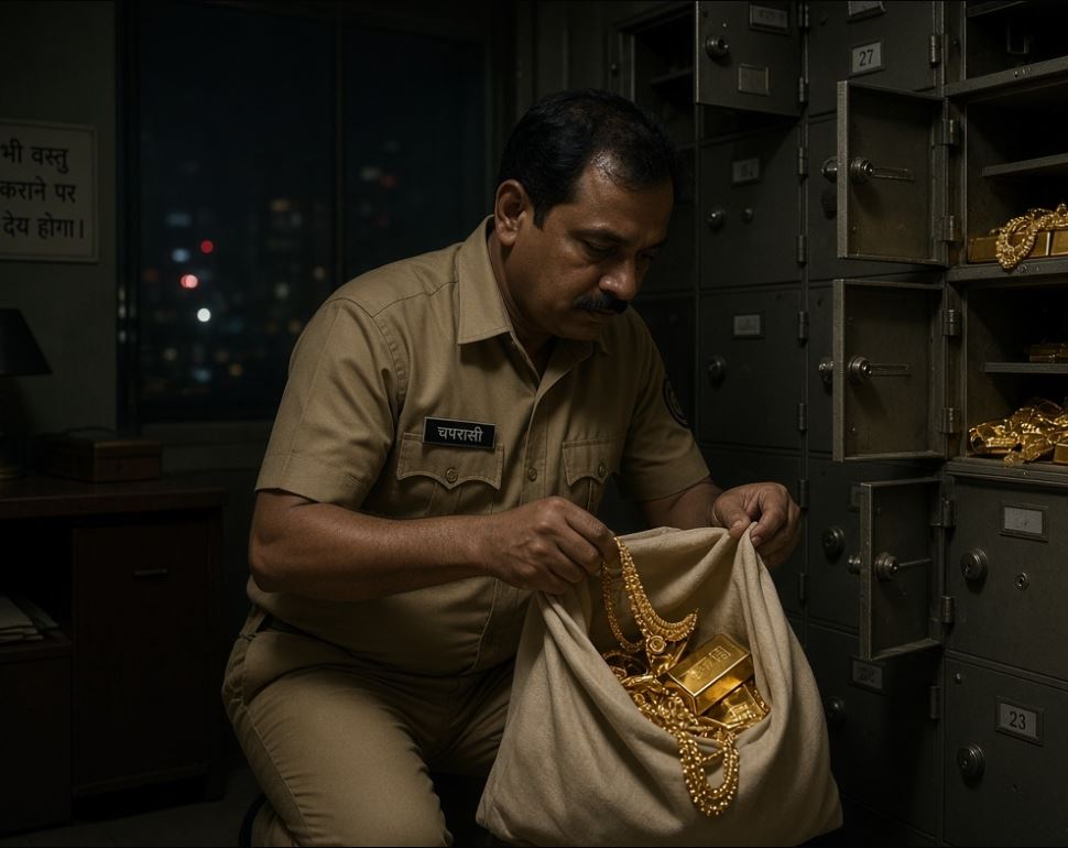 बैंक की तिजोरी में भी सुरक्षित नहीं गोल्ड!, चपरासी ले उड़ा गिरवी सोना